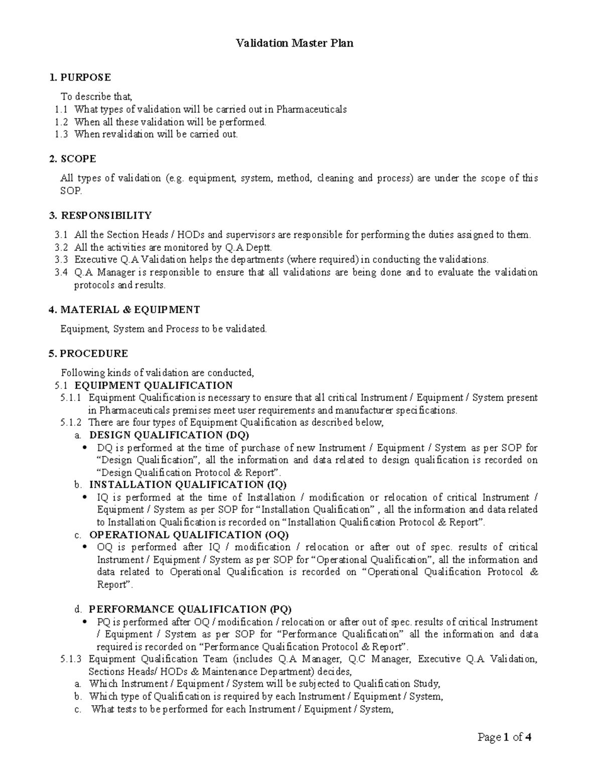Validation Master Plan: Comprehensive Guide for Pharmaceutical ...