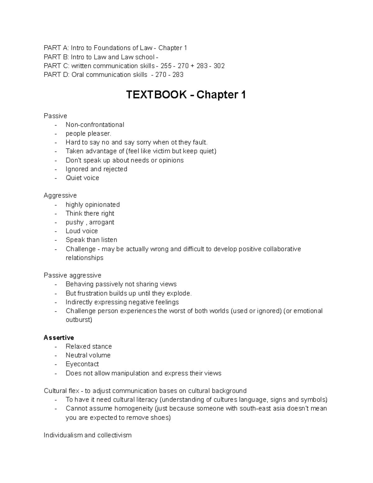 1031 Foundations of Law - Week 1: Communication Skills Overview - Studocu