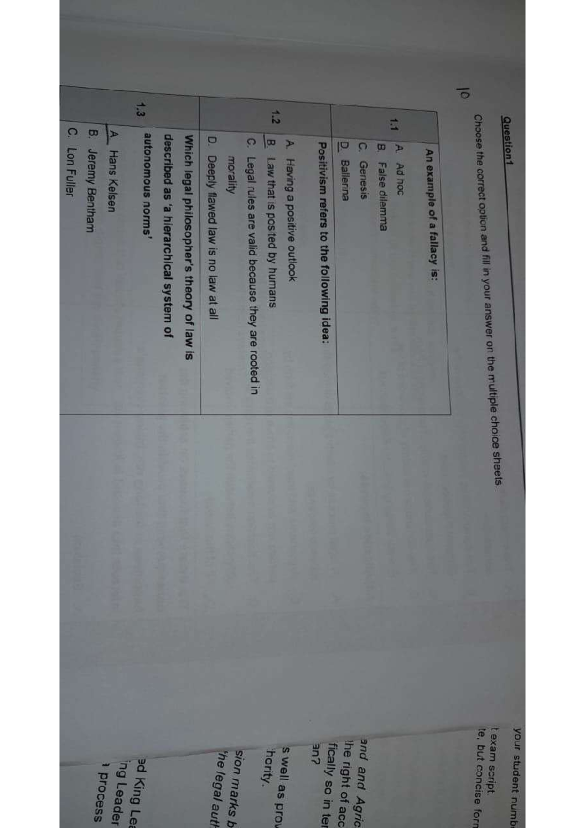 Multiple Choice Questions Practice for Exam Preparation (Course Code ...