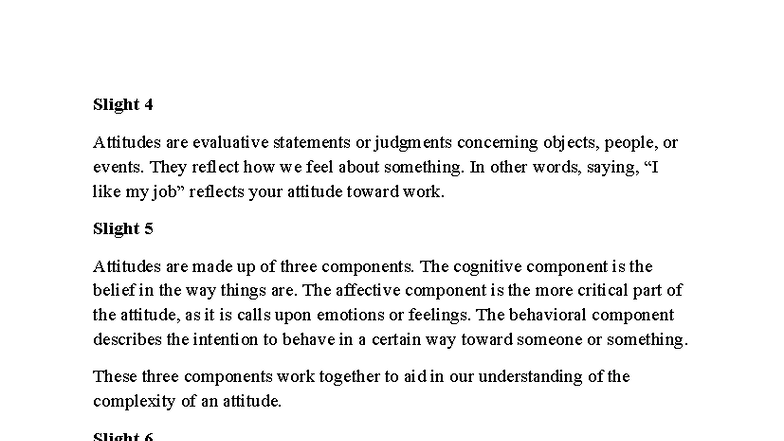OB 3 - Understanding Attitudes and Job Satisfaction in Organizations ...