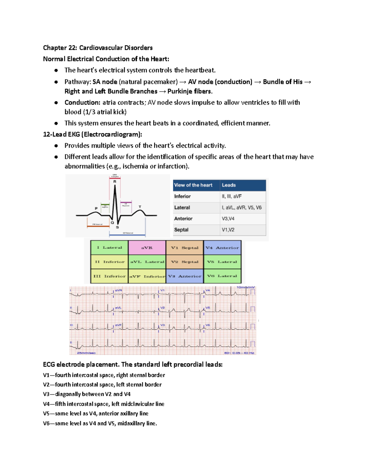 Exam 1 Cardiovascular Disorders Study Guide - Chapter 22 ...