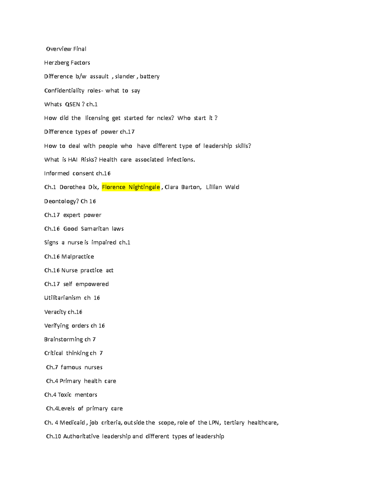 NUR 101 Study Guide: Final Exam Insights and Key Concepts - Studocu