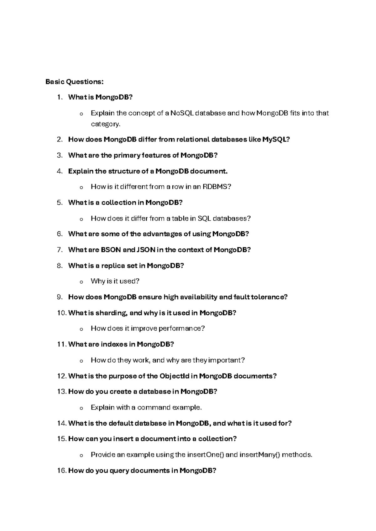 DBMS Viva Questions & Answers - Essential Guide for Exam Prep - Studocu