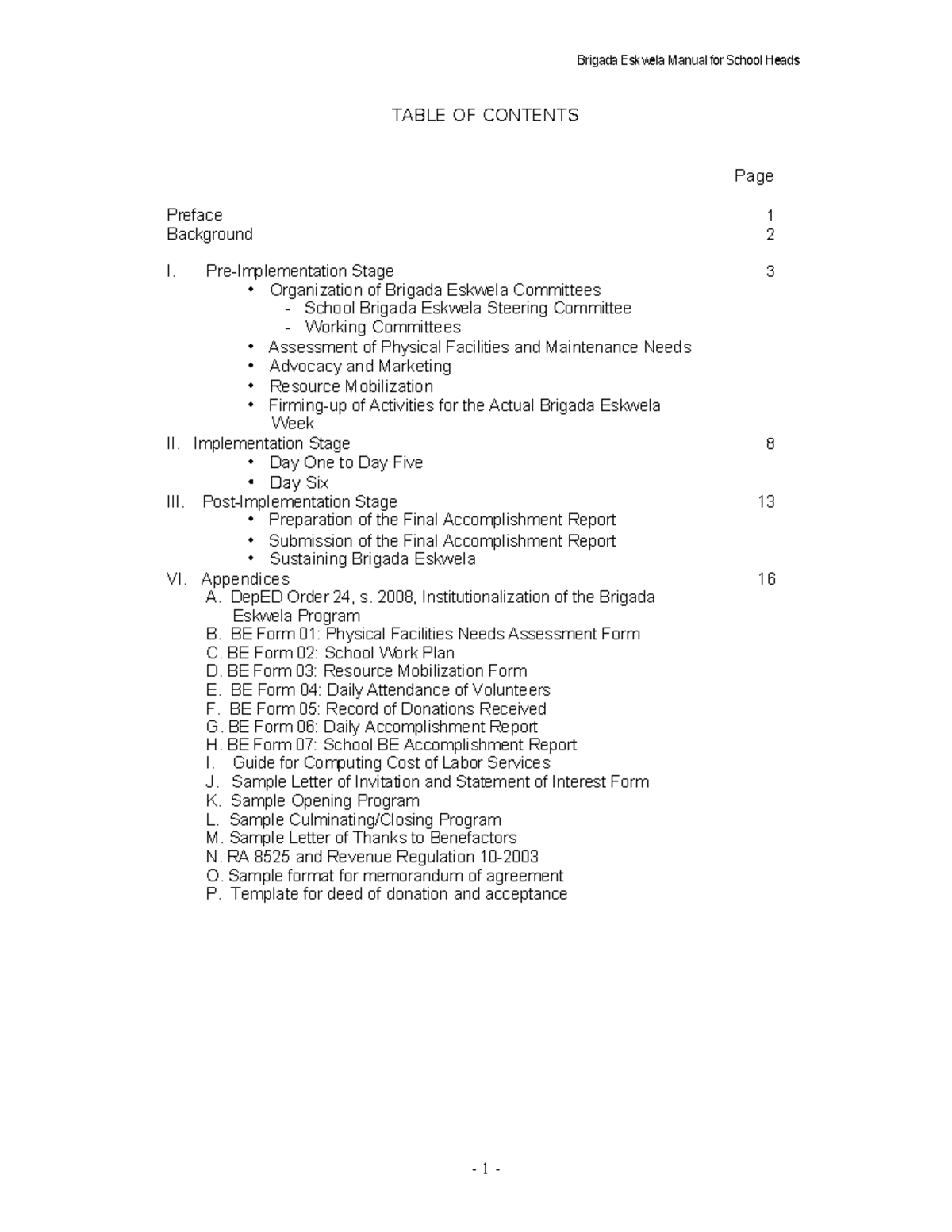 Brigada Eskwela Manual for School Heads (2025 Edition) - Studocu