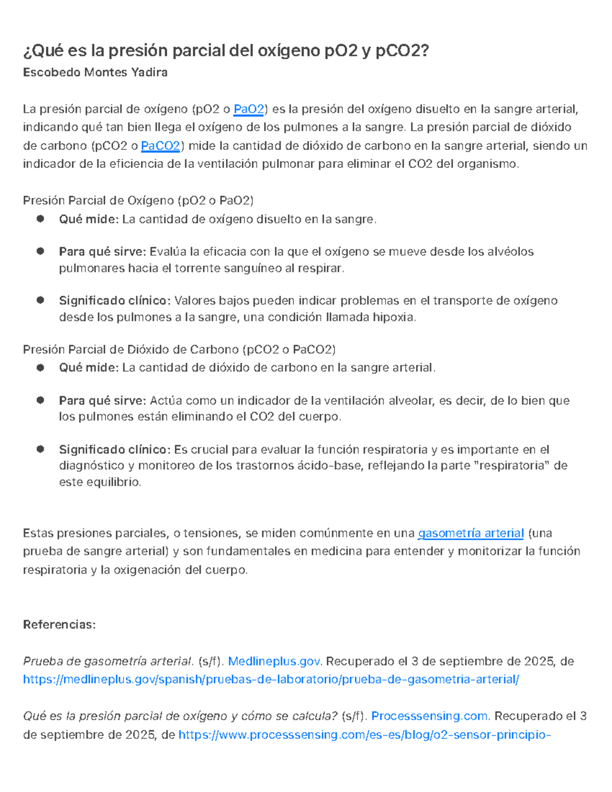 Presión Parcial de Oxígeno y Dióxido de Carbono (pO2, pCO2) - Studocu