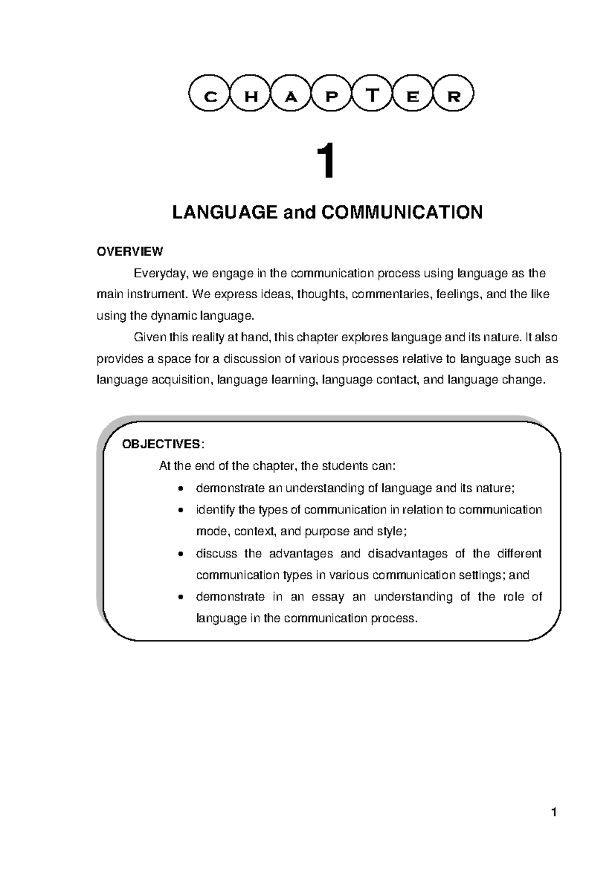 Module-in-Purposive-Communication-2 - 1 LANGUAGE and COMMUNICATION ...