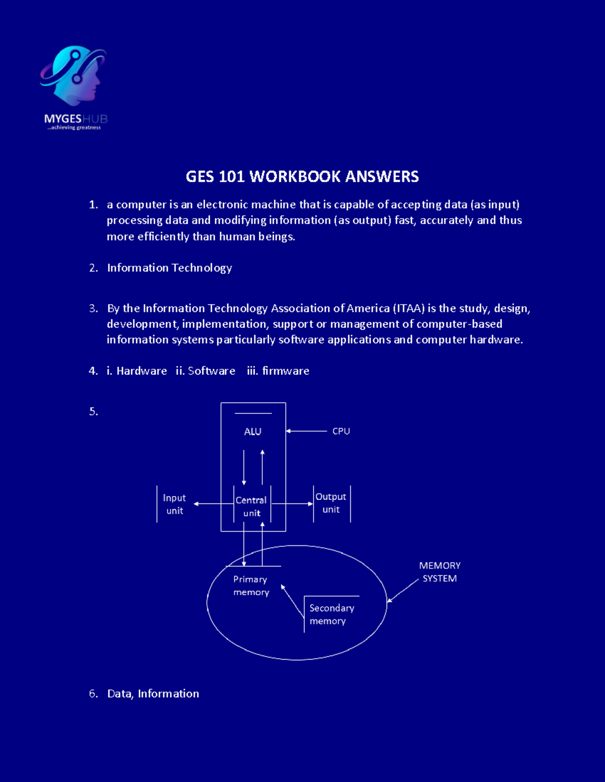 GES 101 Workbook Solutions: Comprehensive Answer Guide - Studocu