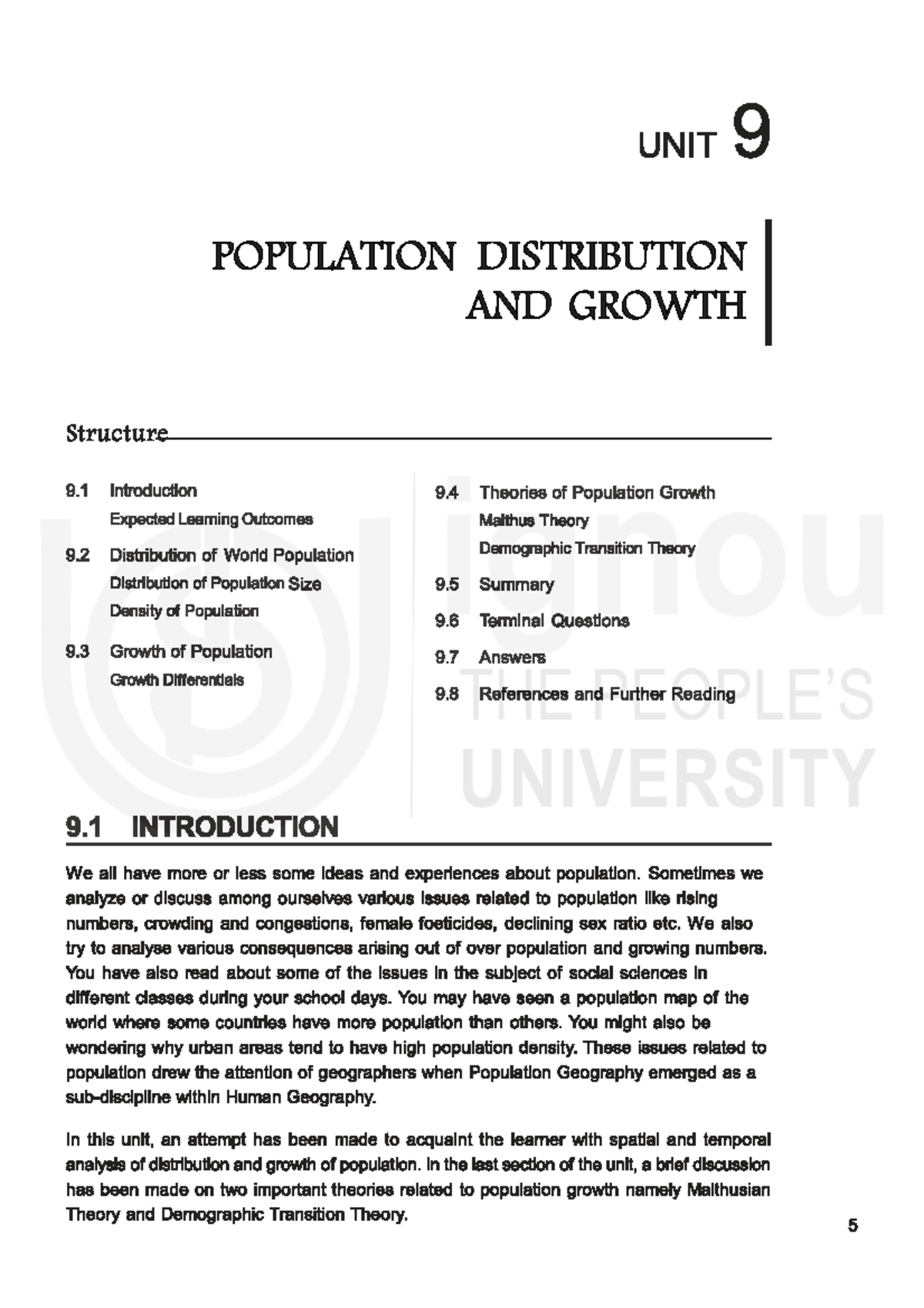 Unit 9: Population Distribution and Growth - Key Concepts and Theories ...