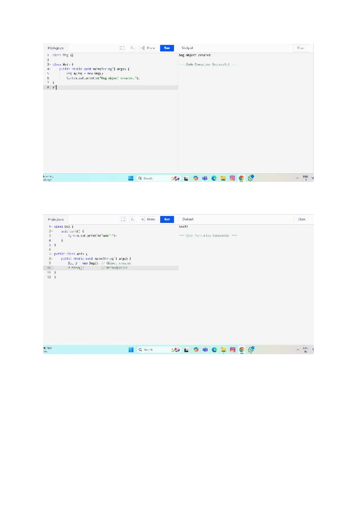 OOps OP - Output of Java Classes and Methods (ENG 101) - Studocu