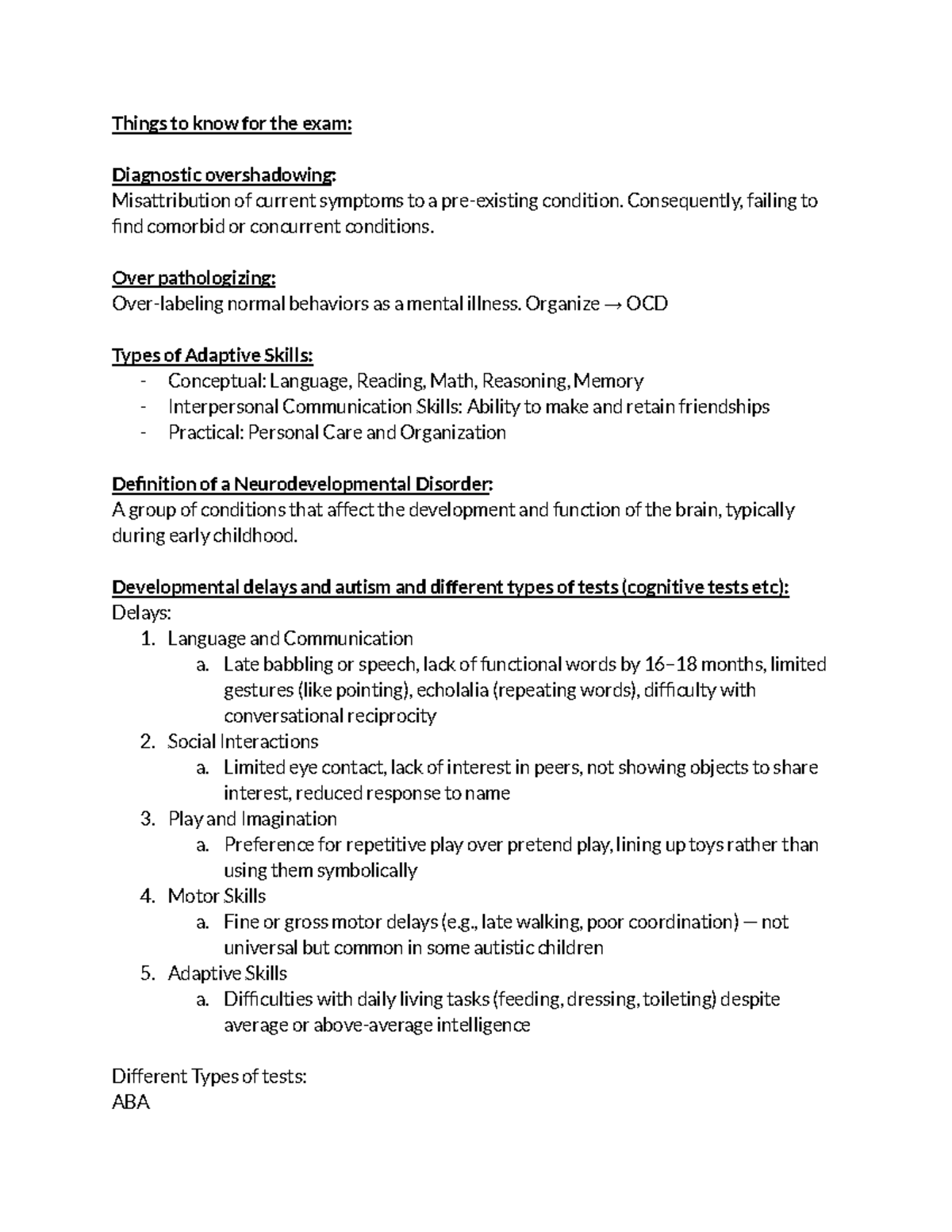 Comprehensive Study Notes on Learning Disabilities (PSY 101) - Studocu