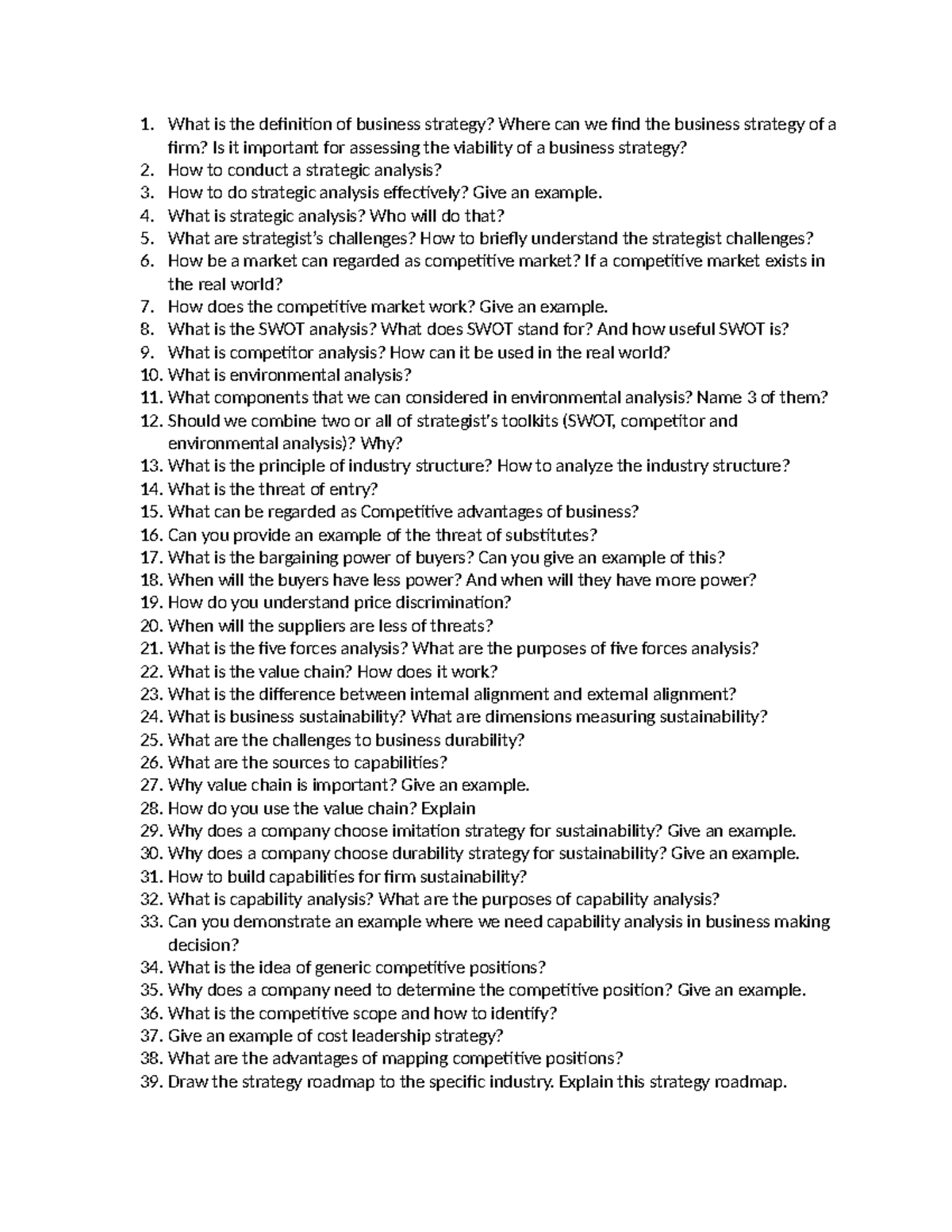 BUS 101: Progress Test 1 on Strategic Analysis Concepts and Tools - Studocu