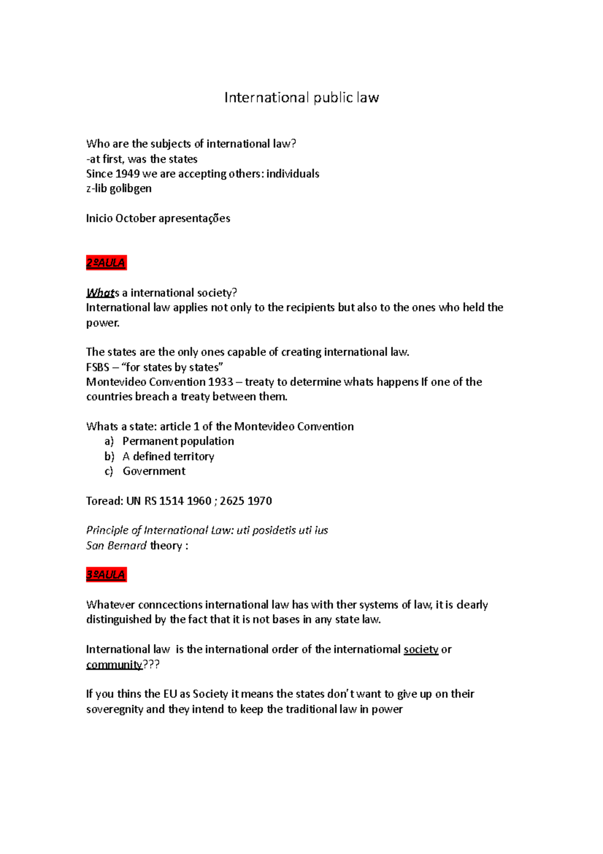 International Public Law: Key Concepts and Evolution in 2023 - Studocu