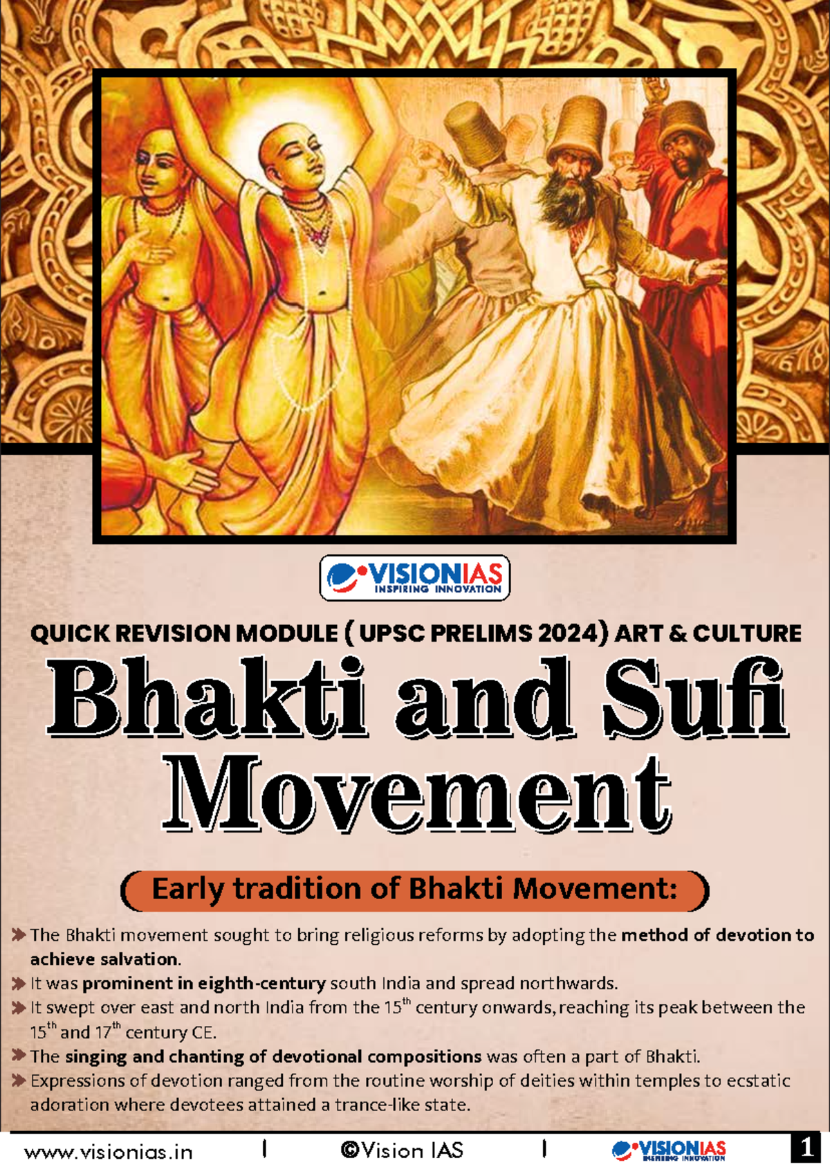UPSC Prelims 2024 Quick Revision: Bhakti and Sufi Movement Insights ...
