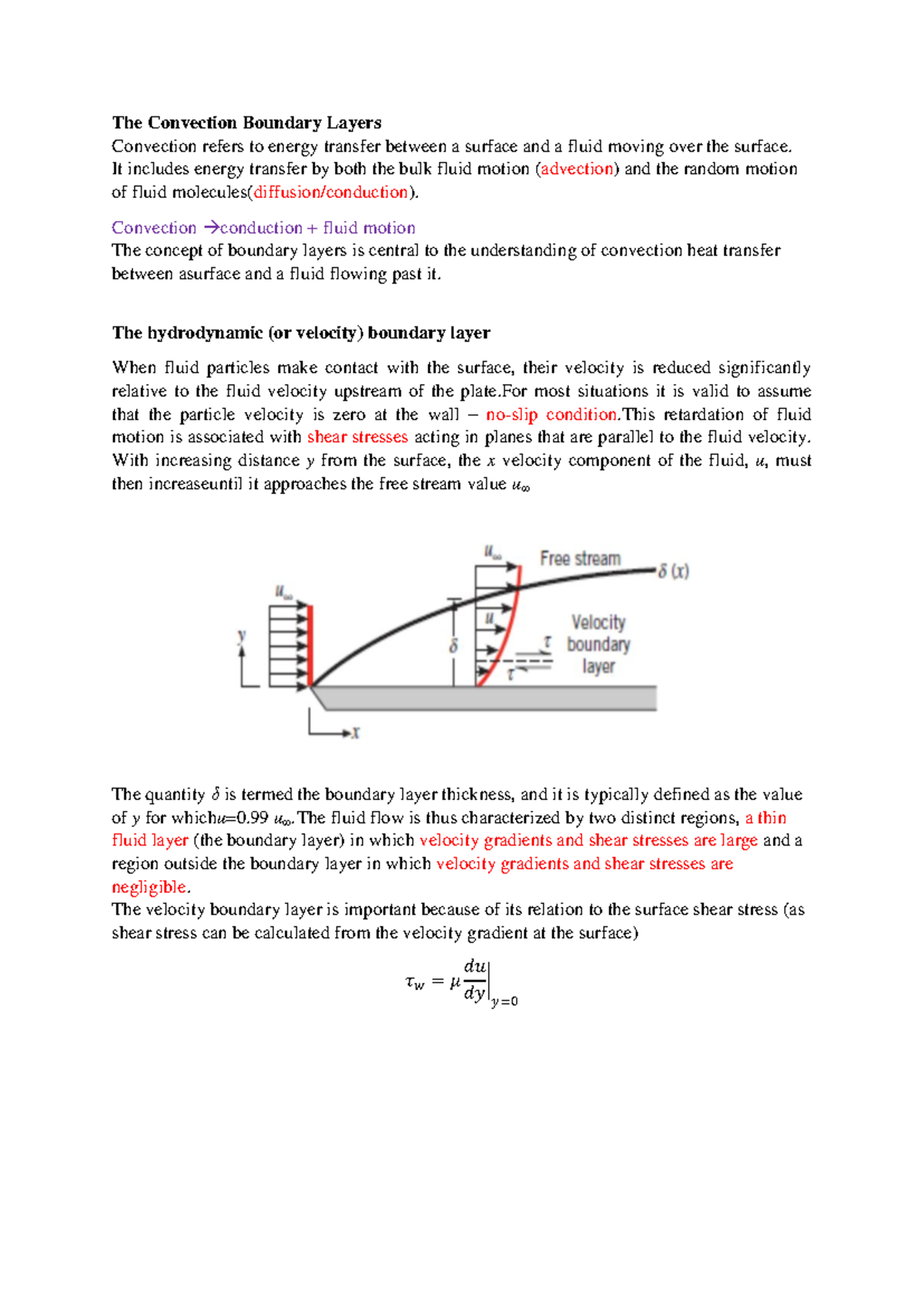 MET302 HMT Lecture Notes: Convection Boundary Layers and Key Concepts ...