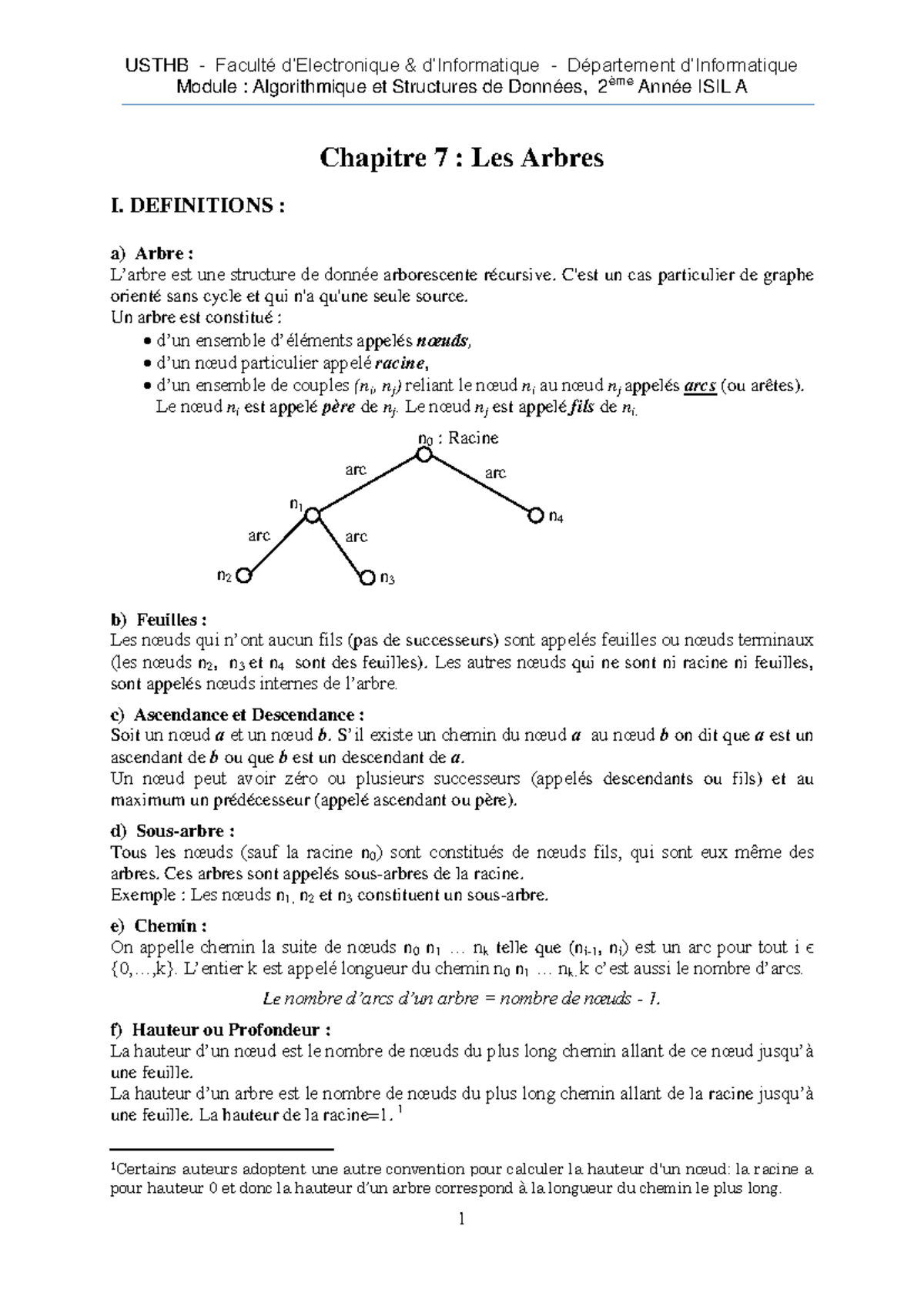 Chapitre 7 : Structures d'Arbres (Algorithmique et Structures de ...