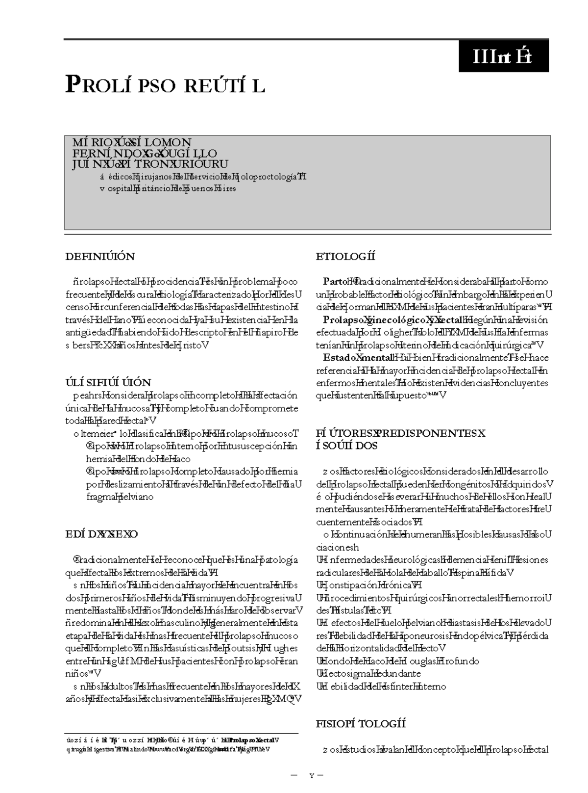 Prolapso Rectal: Definición, Etiología y Tratamiento Quirúrgico - Studocu