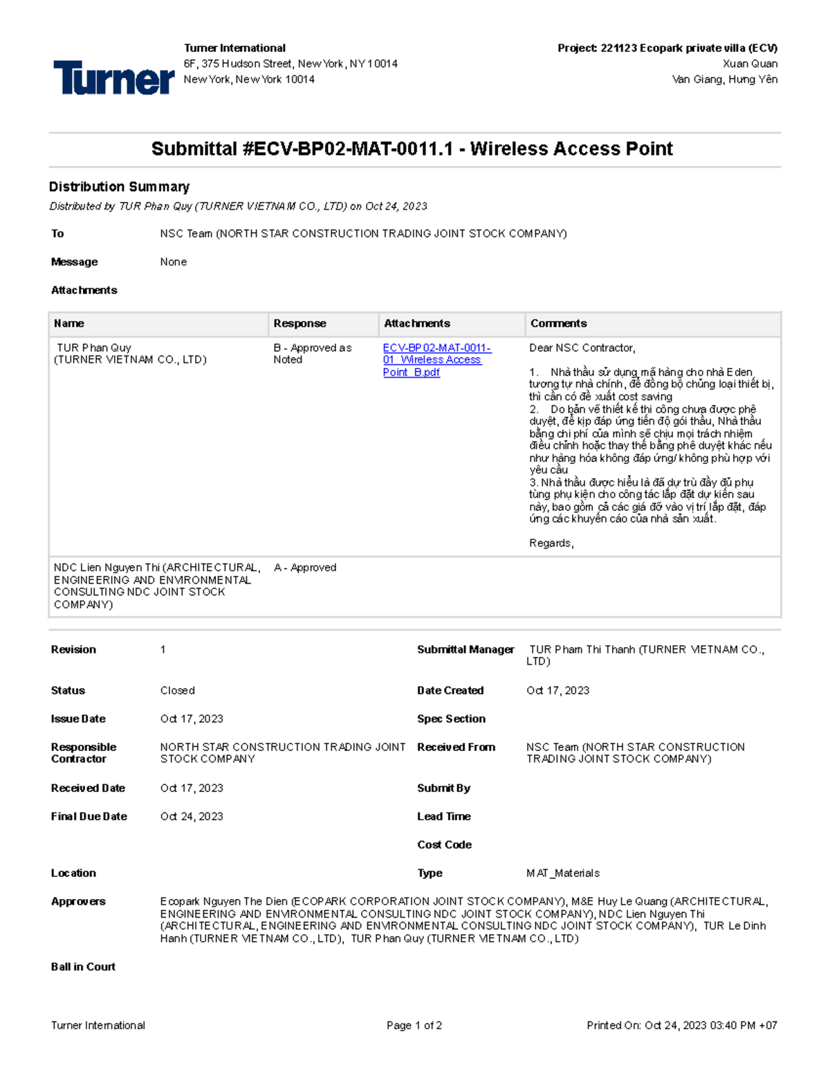 Ecopark private villa (ecv)-submittal#ecv-bp02-ma-rev-1-wireless access ...