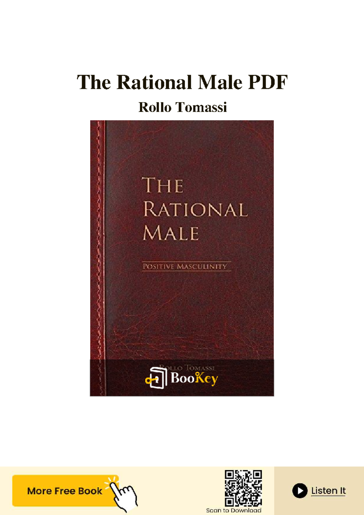 The Rational Male (Course Code) - Insights on Intersexual Dynamics and ...