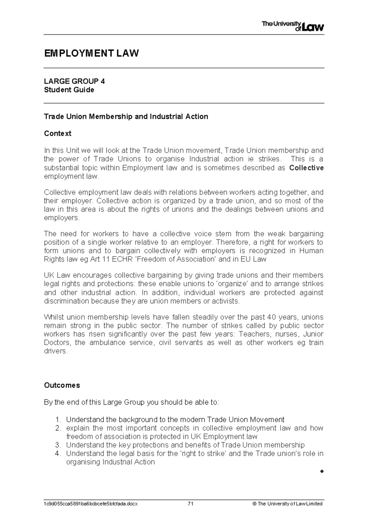 Employment Law Large Group 06: Guide to Workplace Discrimination - Studocu