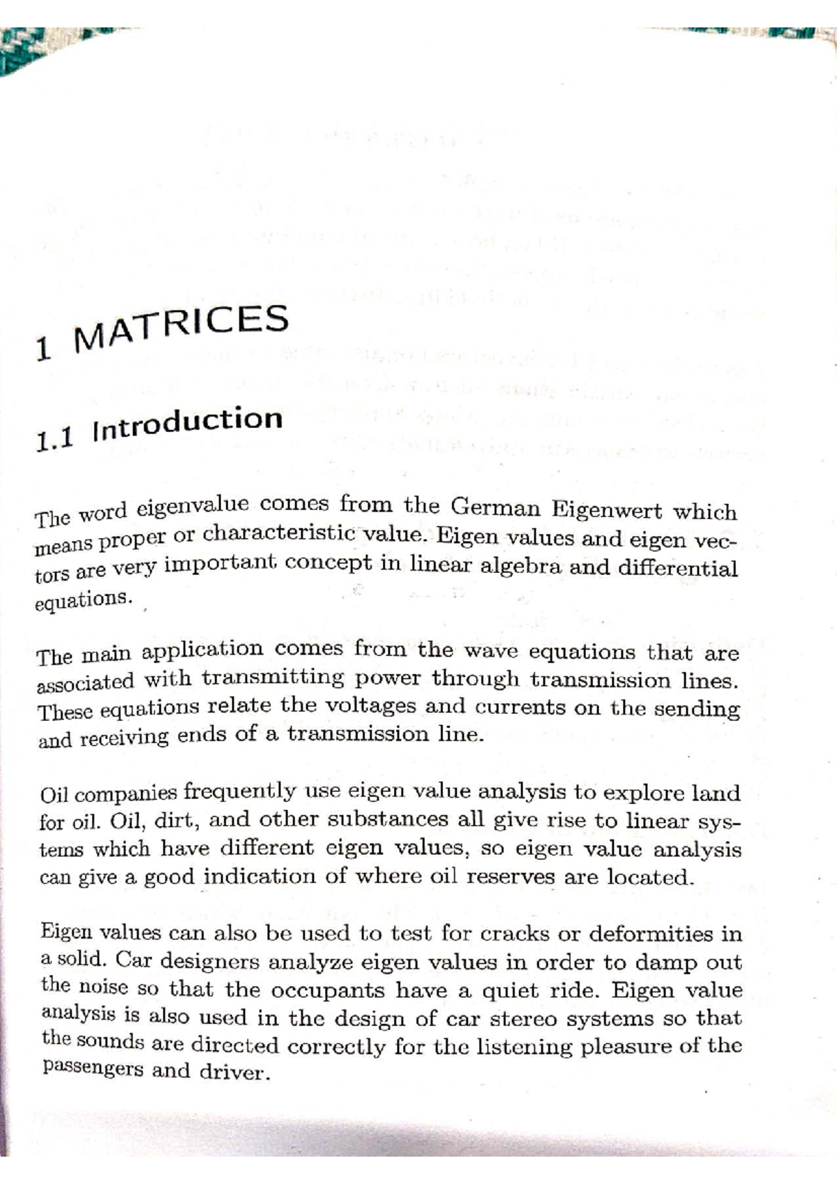 MATRICES: Understanding Eigenvalues and Their Applications in Linear ...