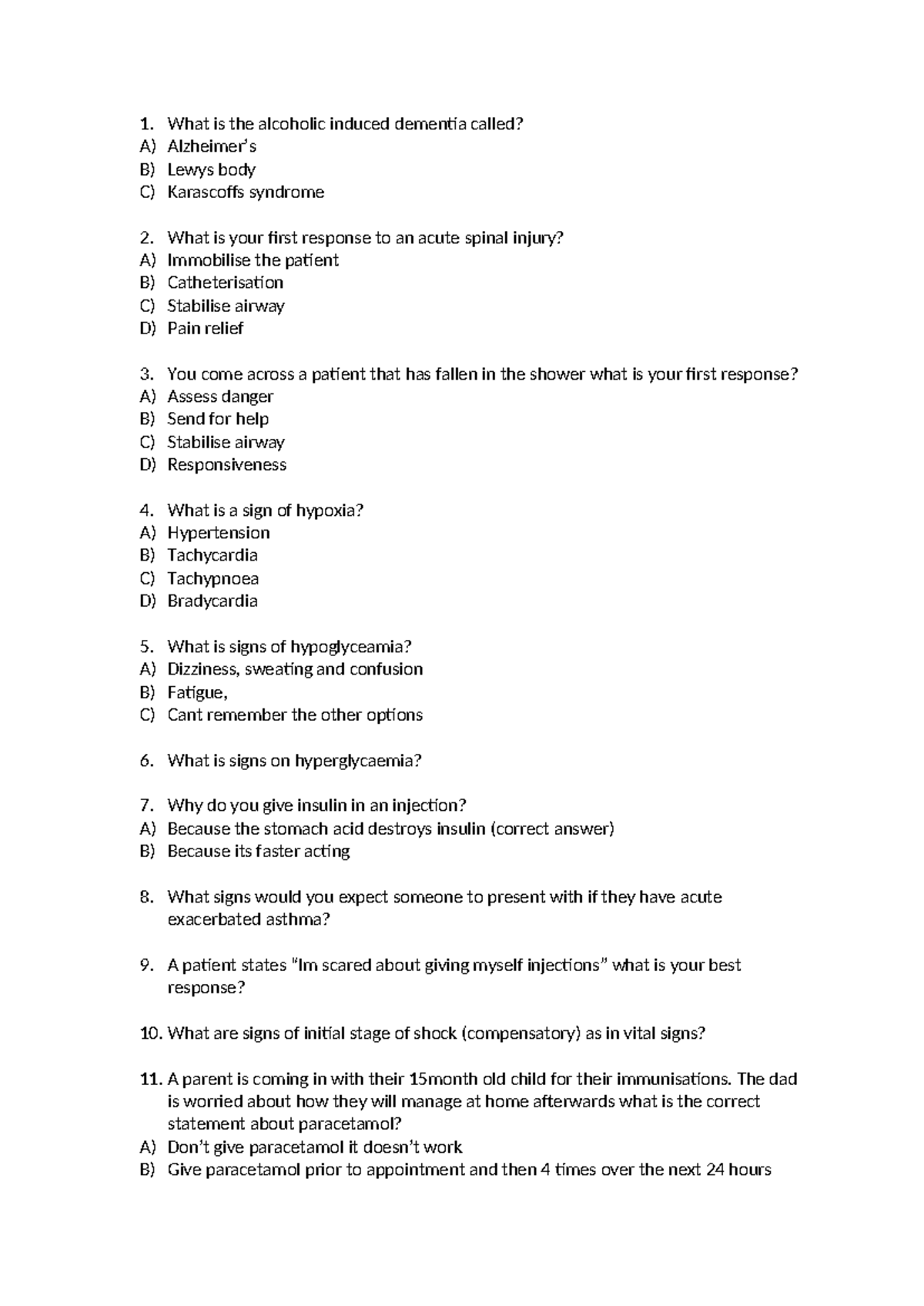 JULY 2023 - Practice Exam Questions for Nursing & Healthcare - Studocu