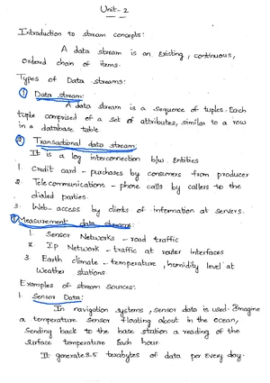 BDA UNIT 2 - Comprehensive Study Notes - Studocu