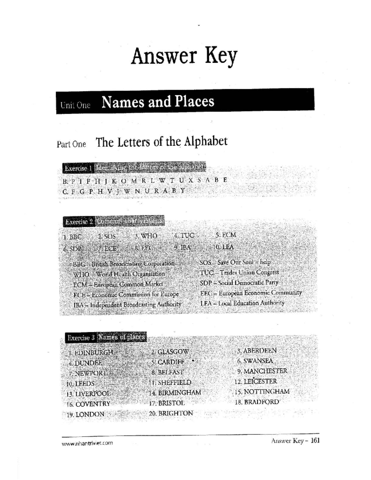 Answer Key for DAP AN Listening (BAI 1) - Units 1 & 2 - Studocu