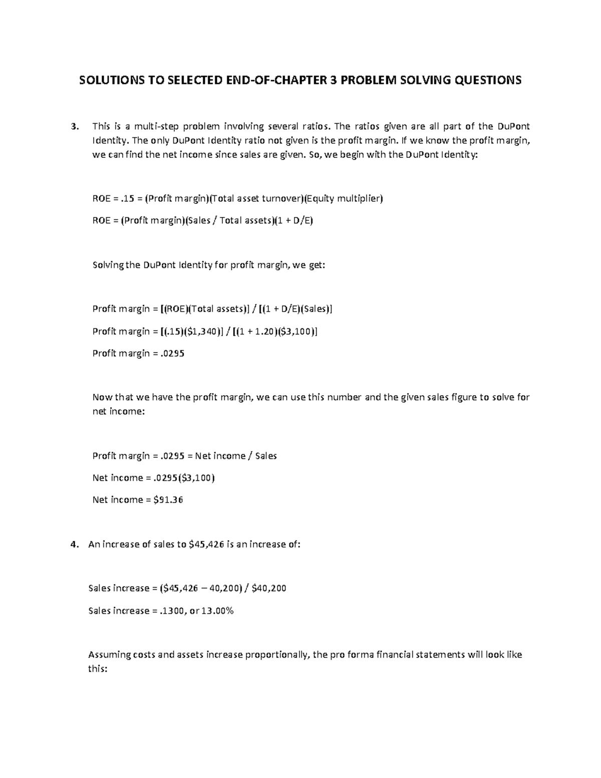 SOL CHAP-3asd asd as ds - SOLUTIONS TO SELECTED END-OF-CHAPTER 3 ...