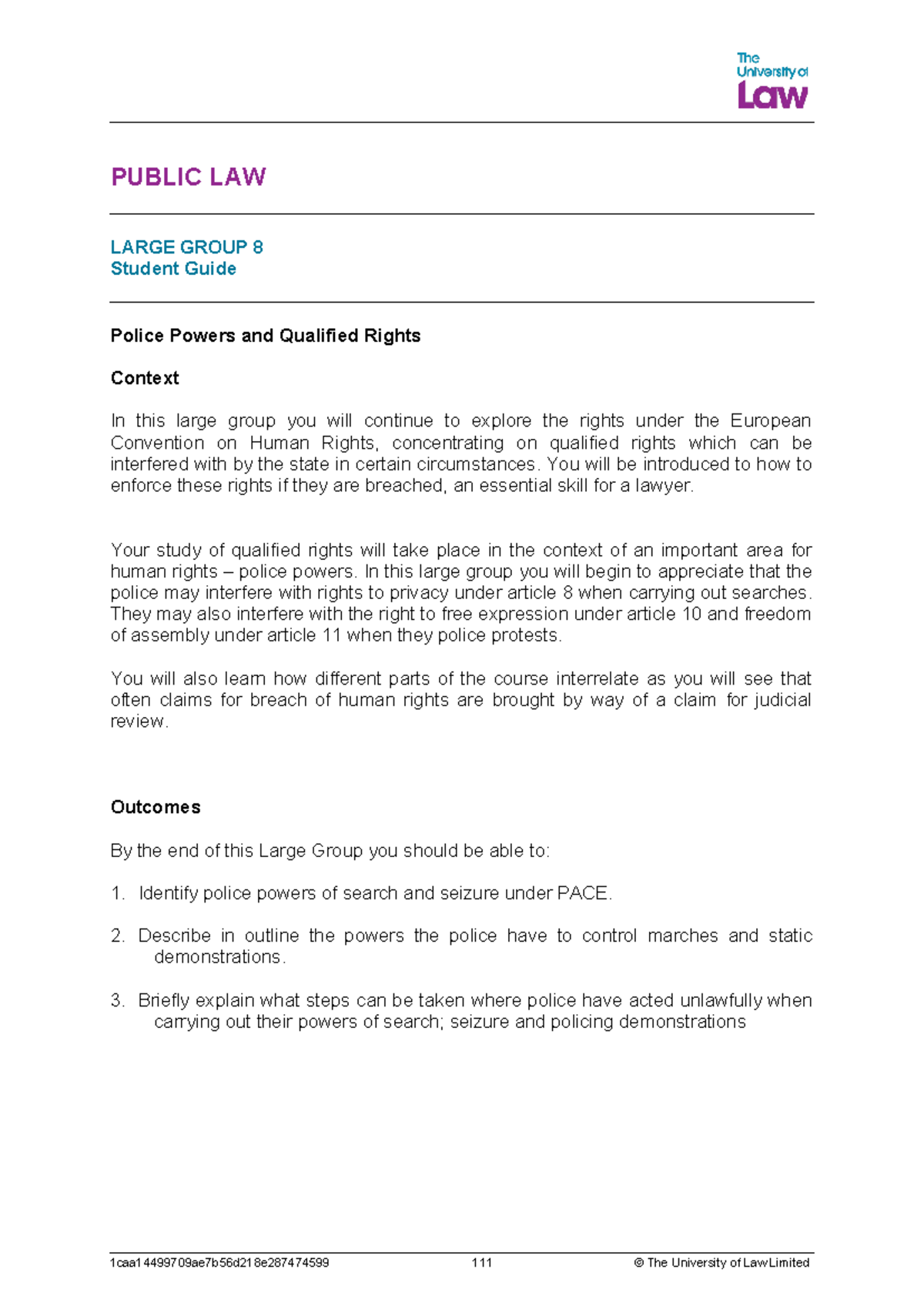 2425 pub lg08 ce01 student guide - PUBLIC LAW LARGE GROUP 8 Student ...