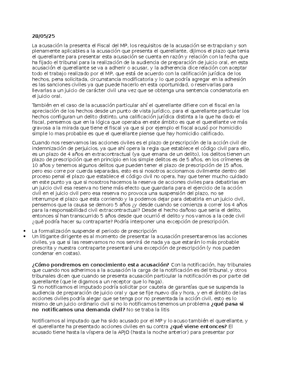 Análisis de la Acusación en el Proceso Penal (28-05) - Studocu