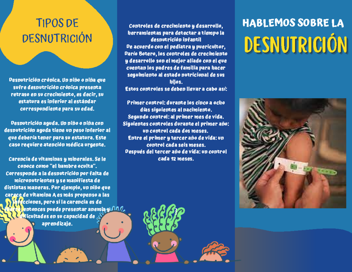 Tríptico Autoestima Ilustrado Azul - HABLEMOS SOBRE LA