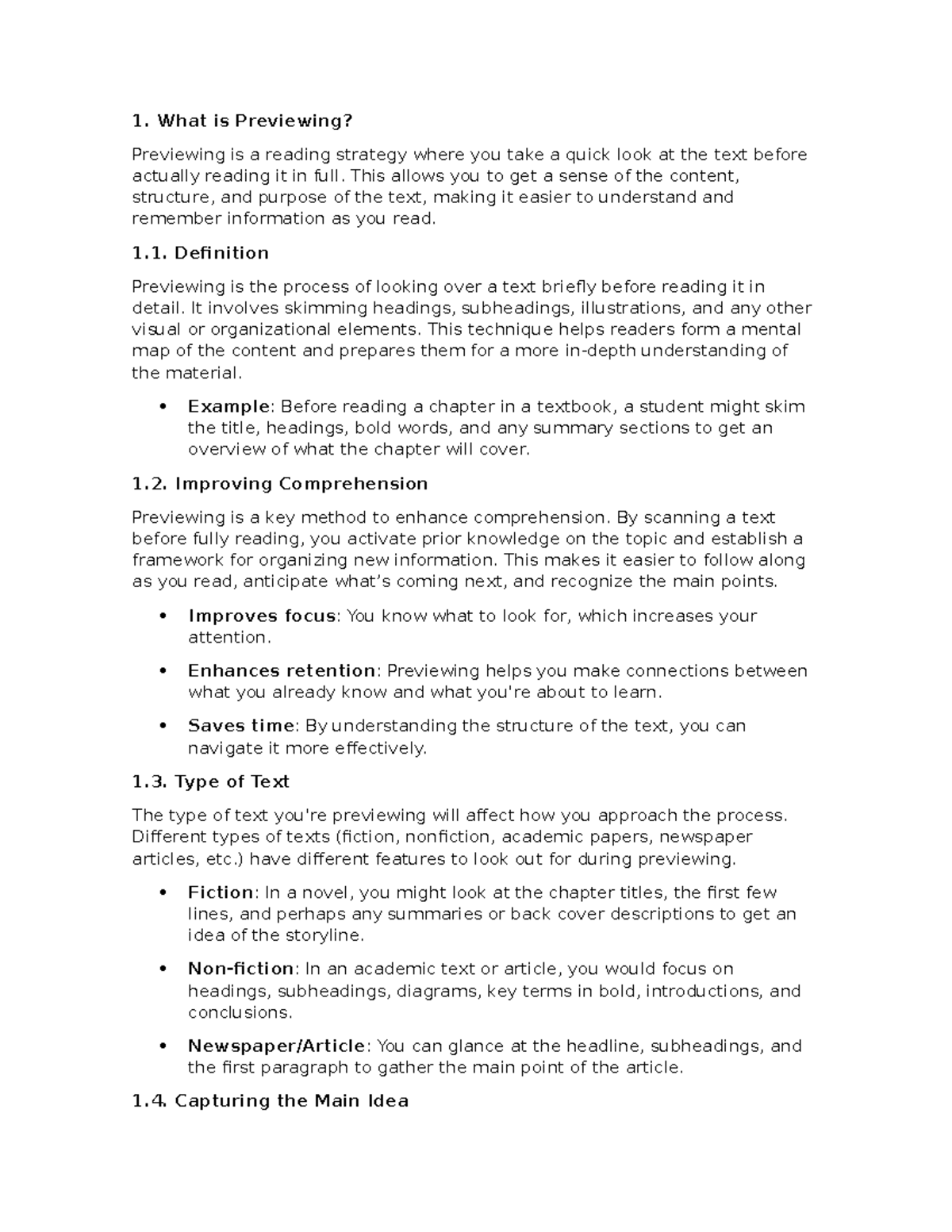 Texto de Inglés II: Estrategia de Lectura - ¿Qué es el Previewing ...