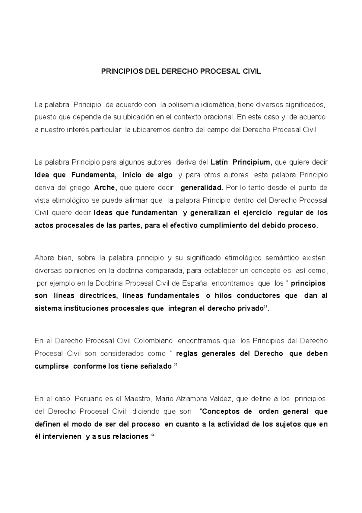 Principios del Derecho Procesal Civil - Curso de Principios Procesales ...