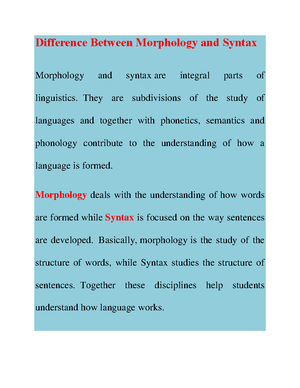 Suppletive Allomorphs: Understanding Irregular Morphological Patterns ...
