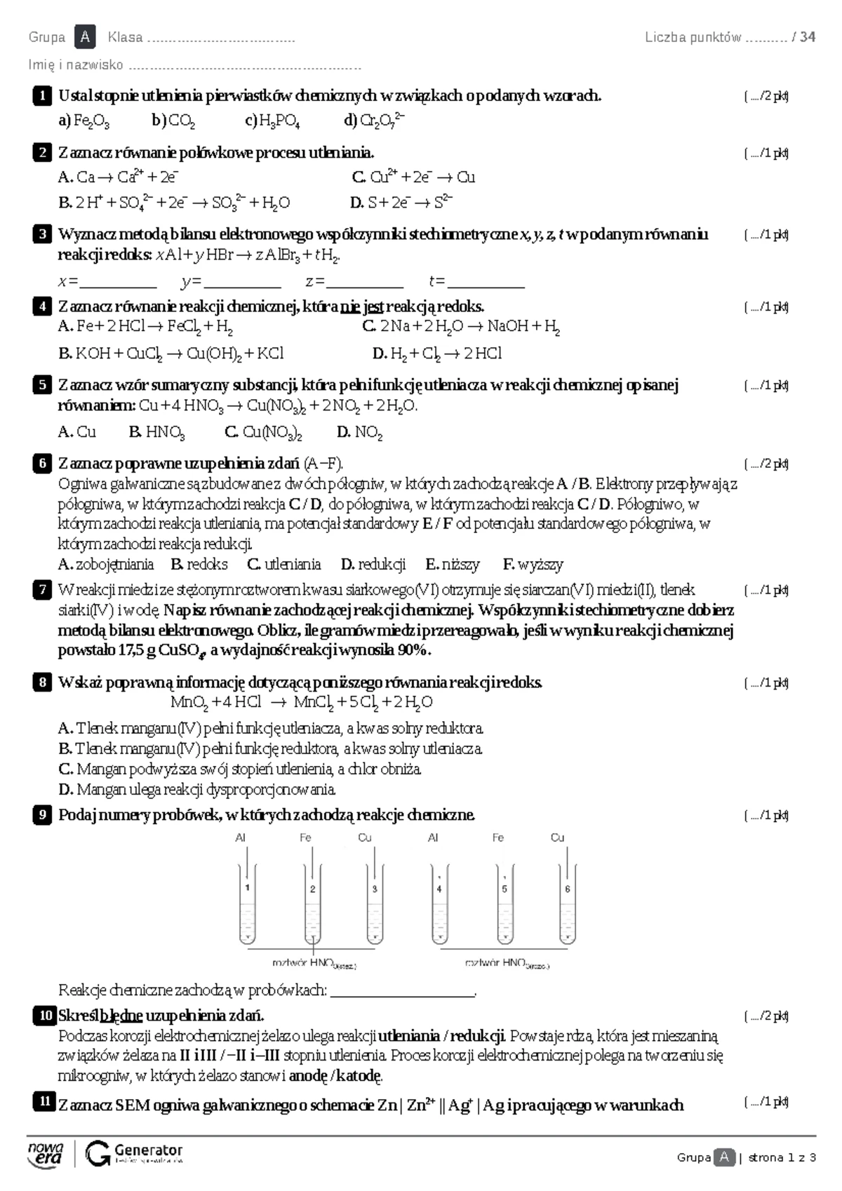 Przetlumacz Reakcje Sprawdzian Ustny Kapitel 2