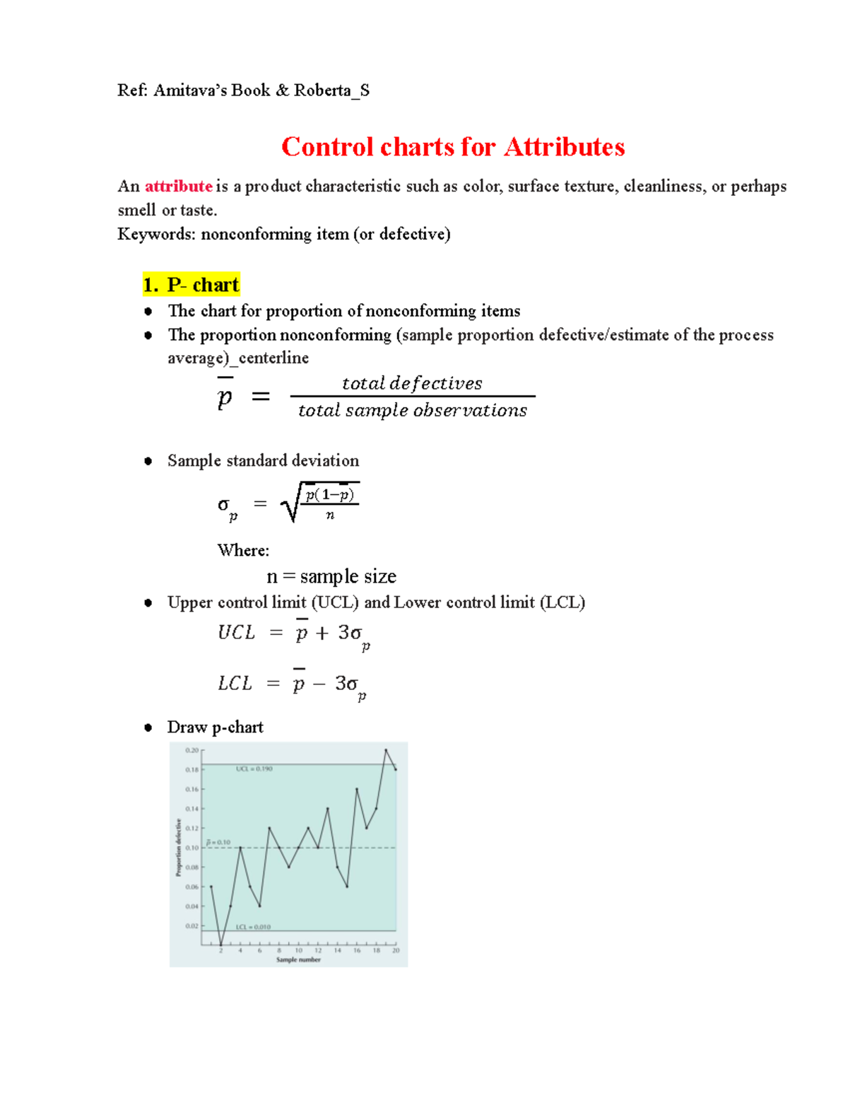 Control Charts for Attributes and Variables in Quality Management - QMT ...