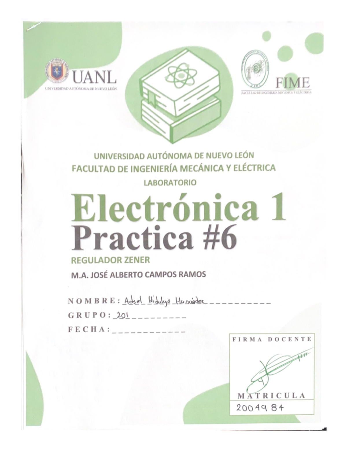 Practica 6-2004 984-Adsel Hidalgo Hernandez - DEPARTMENT UNIVERSITY ...