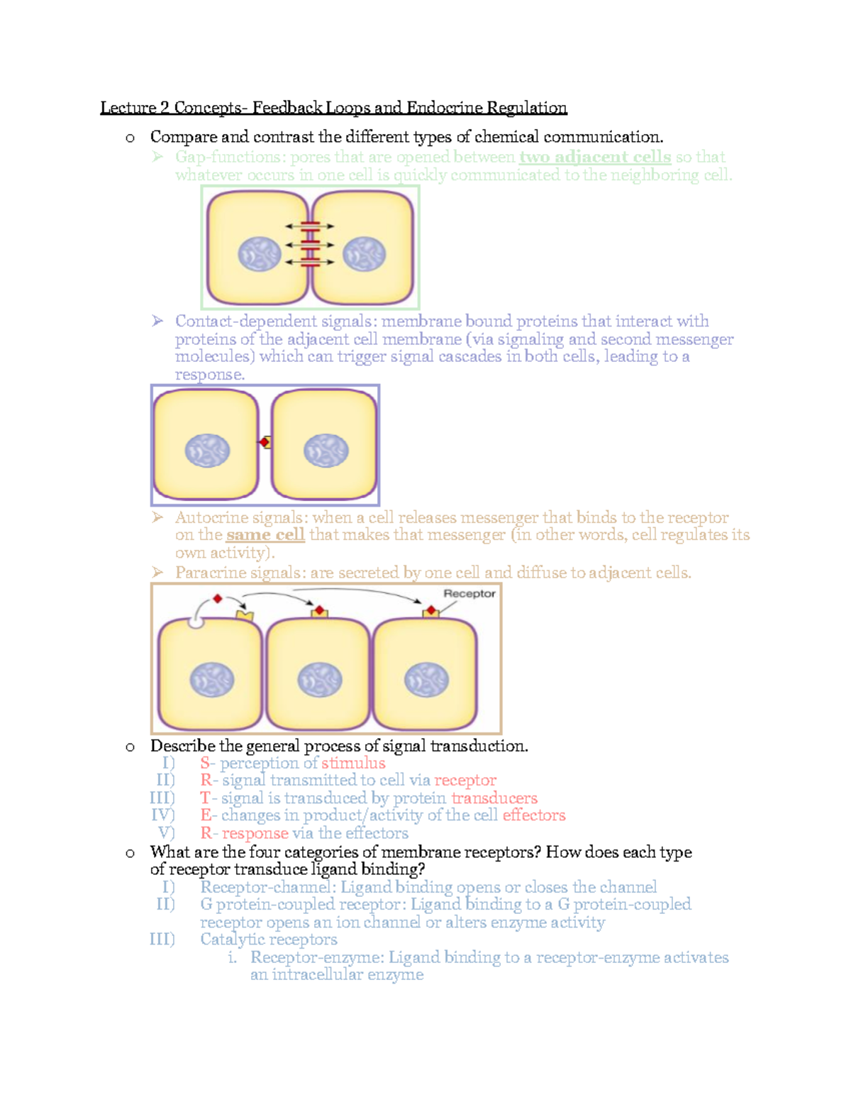 [Biosci E109] Lecture 2: Feedback Loops & Endocrine Regulation Concepts ...