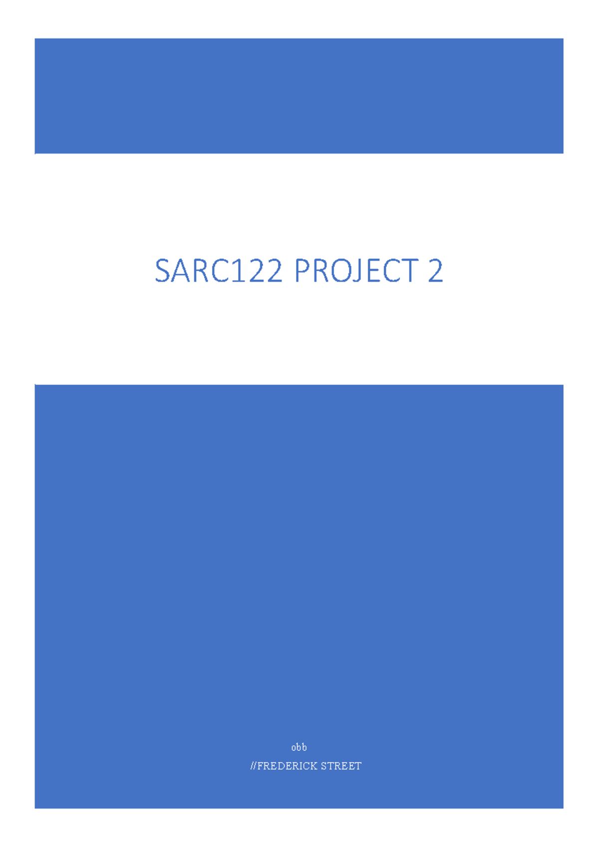 SARC122 Project 2: Environmental design analysis for café placement ...