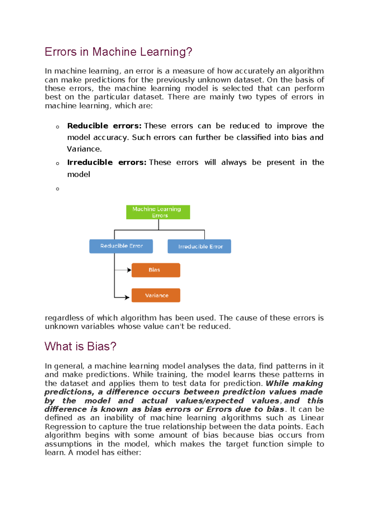 Bias and variance - data science aiml - Errors in Machine Learning? In ...
