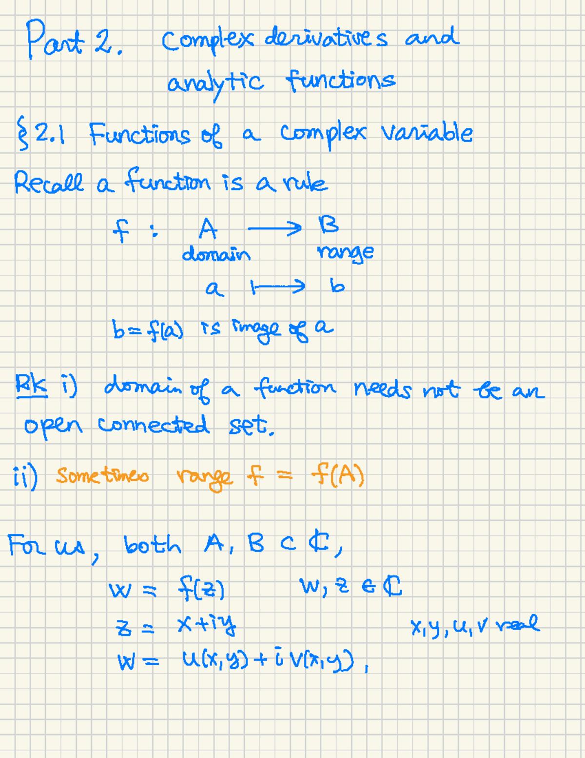 300P2 - hhhhhhhhhh - Part 2. Complex derivatives and analytic functions ...