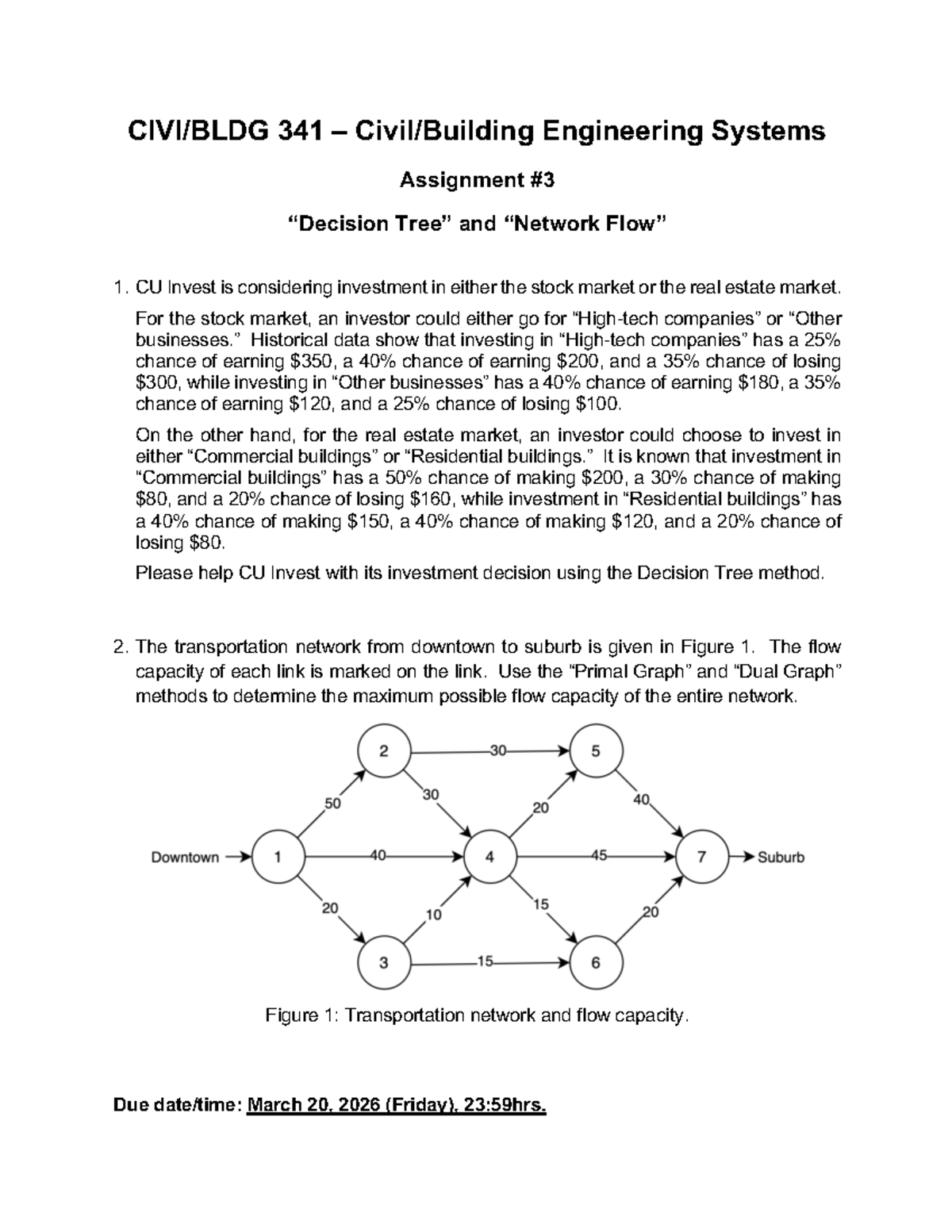 341 Engineering Systems Assignment #3: Decision Tree Analysis - Studocu
