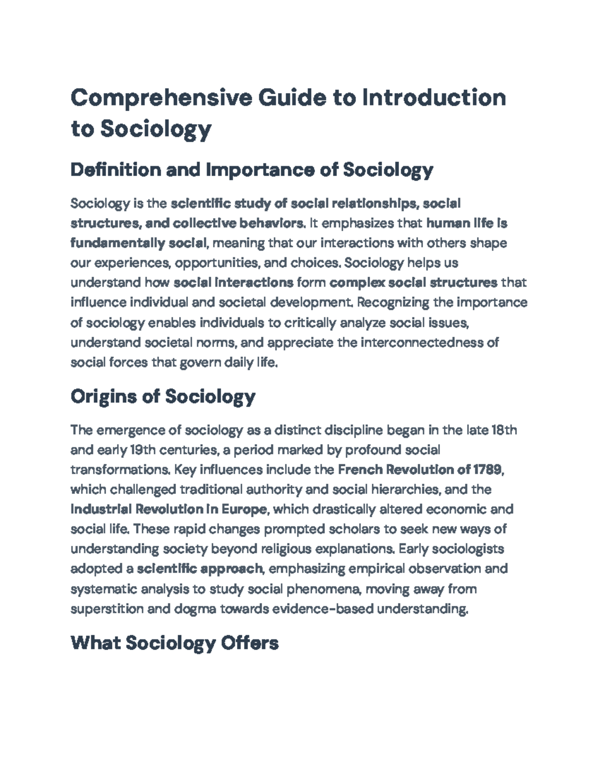 Comprehensive Guide to SOC101: Theories and Concepts in Sociology - Studocu