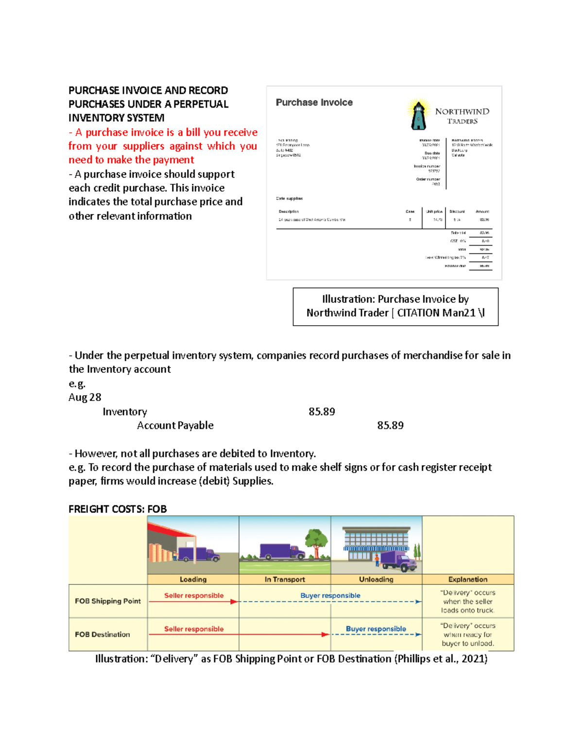 2. Record Purchase Under A Perpetual Inventory System - PURCHASE ...
