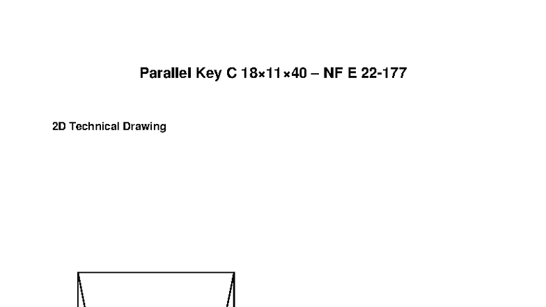Parallel Key C18x11x40 NF E22-177 - teknik kinerja - Parallel Key C 18× ...