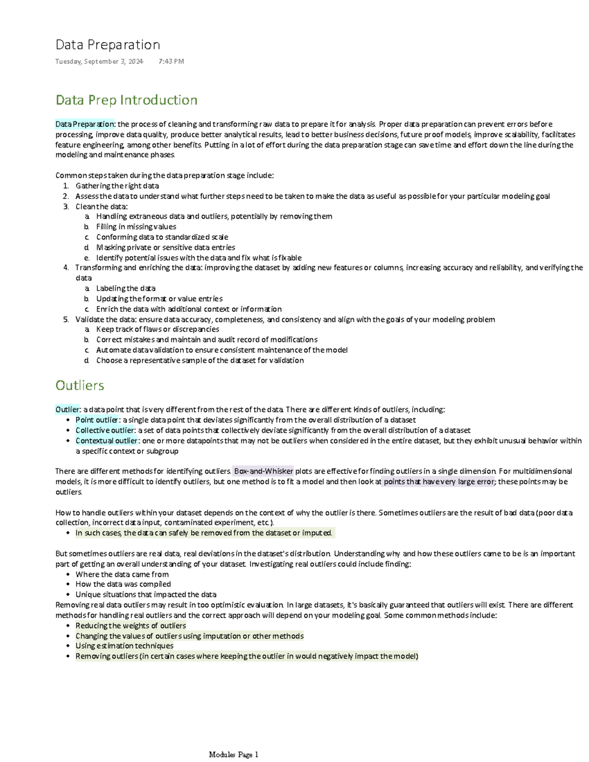 Data Prep Introduction: Key Steps and Techniques - Studocu