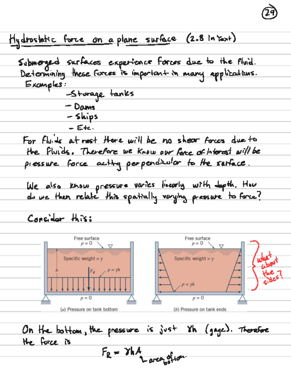 Fluid Statics (ENG 202) - Analyzing Hydrostatic Forces on Surfaces ...