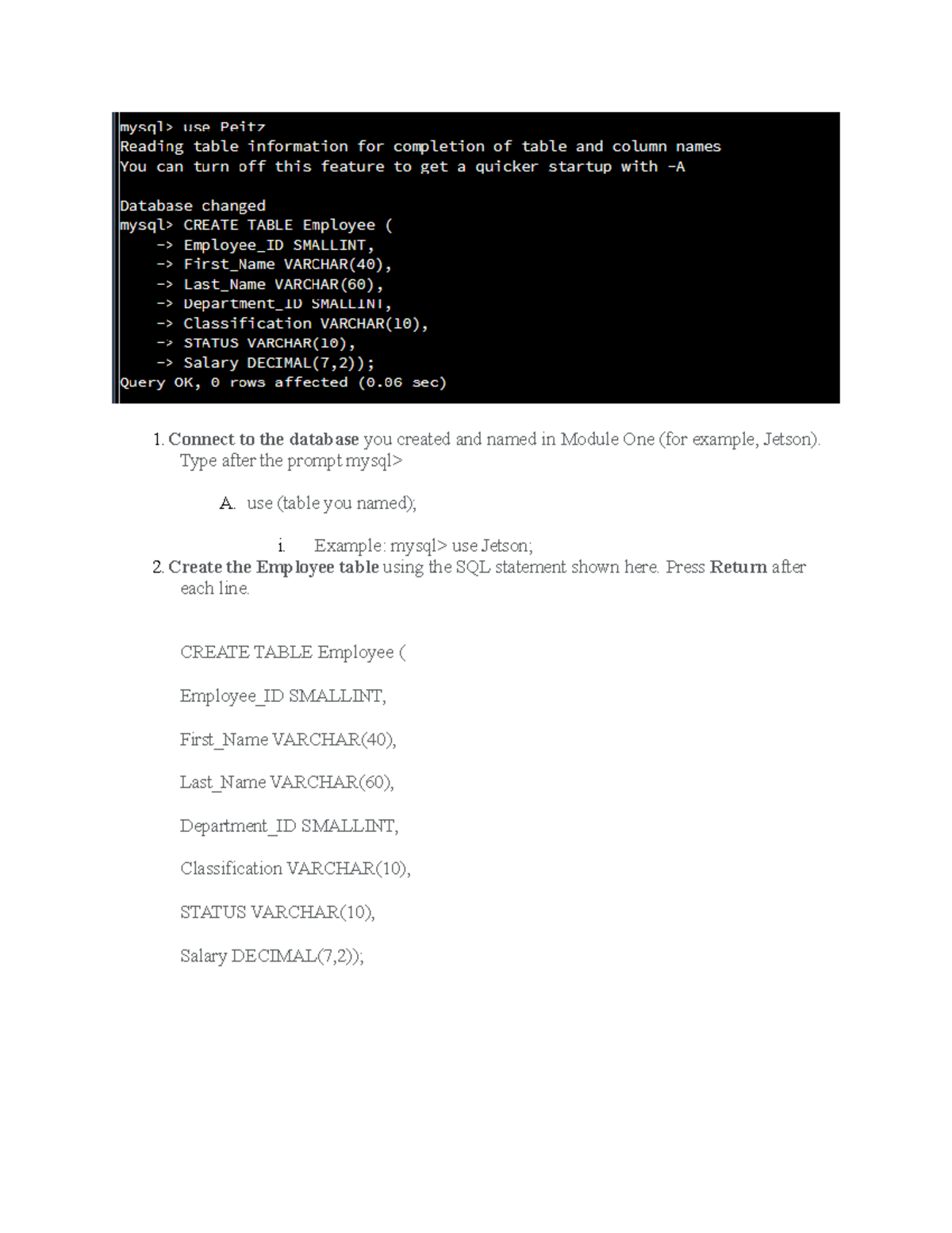 DAD 220 Lab: SQL Table Creation and Data Insertion Guide - Studocu
