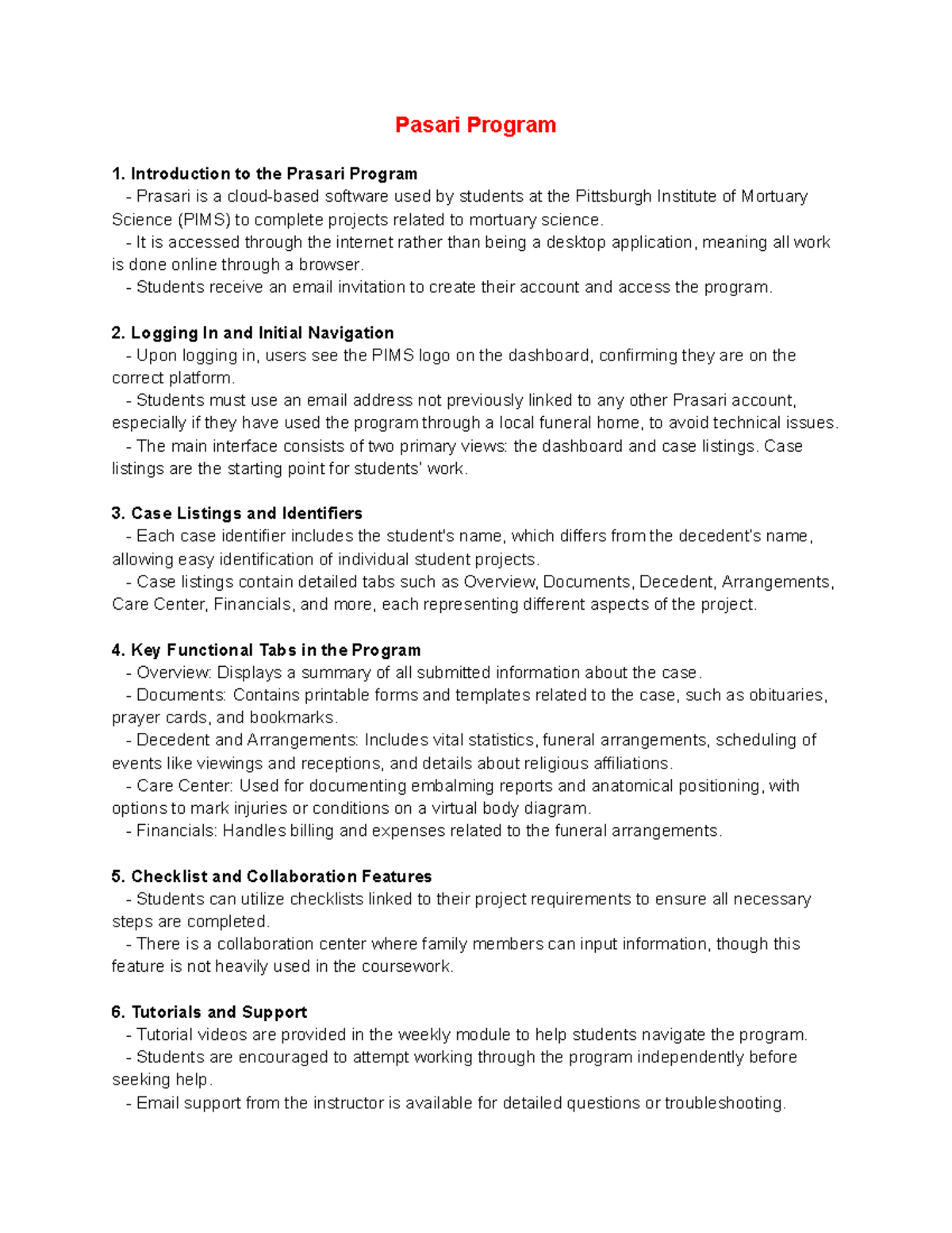 Comprehensive Guide to Prasari Software for Mortuary Science at PIMS ...