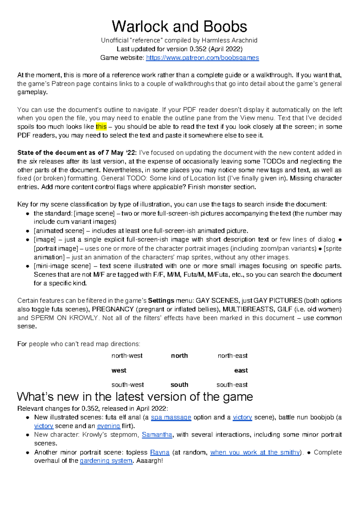 Walkthrough - Warlock and Boobs Game Guide (Version 0, April 2022 ...